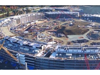 苹果飞船总部大楼显露雏形